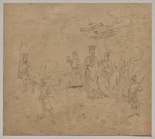 Album of Daoist and Buddhist Themes: Procession of Daoist Deities: Leaf 8