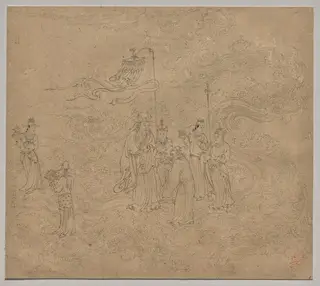 Album of Daoist and Buddhist Themes: Procession of Daoist Deities: Leaf 7