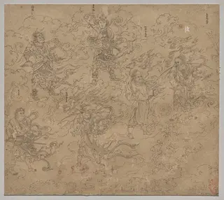 Album of Daoist and Buddhist Themes: Procession of Daoist Deities: Leaf 19
