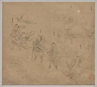 Album of Daoist and Buddhist Themes: Procession of Daoist Deities: Leaf 15