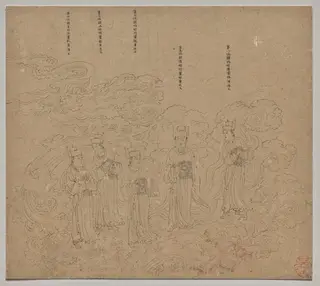 Album of Daoist and Buddhist Themes: Procession of Daoist Deities: Leaf 22, 1204