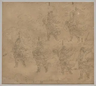 Album of Daoist and Buddhist Themes: Procession of Daoist Deities: Leaf 14, 1204