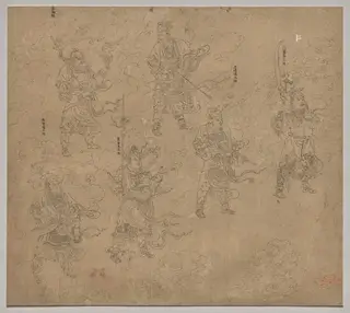Album of Daoist and Buddhist Themes: Procession of Daoist Deities: Leaf 12, 1204