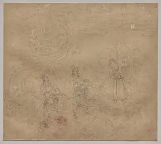 Album of Daoist and Buddhist Themes: Procession of Daoist Deities: Leaf 17