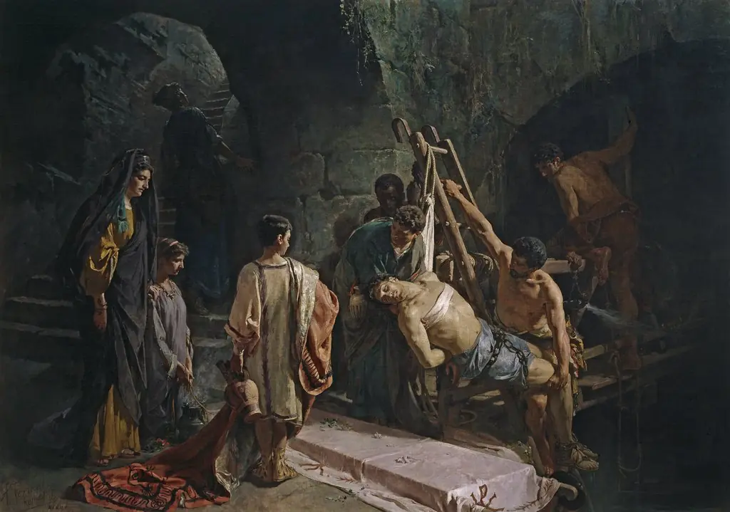 The Burial of Saint Sebastian, by Alejandro Ferrant y Fischermans