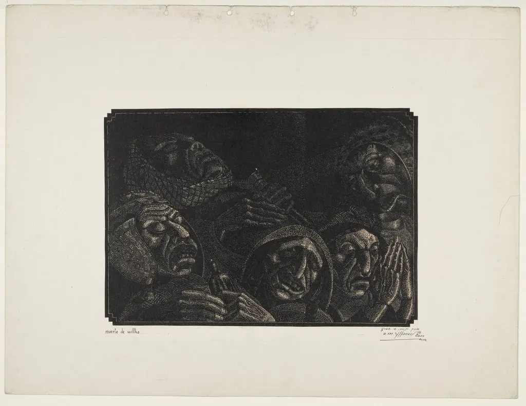 Untitled, by Alejandro Mario Yllanes, ink, 1944