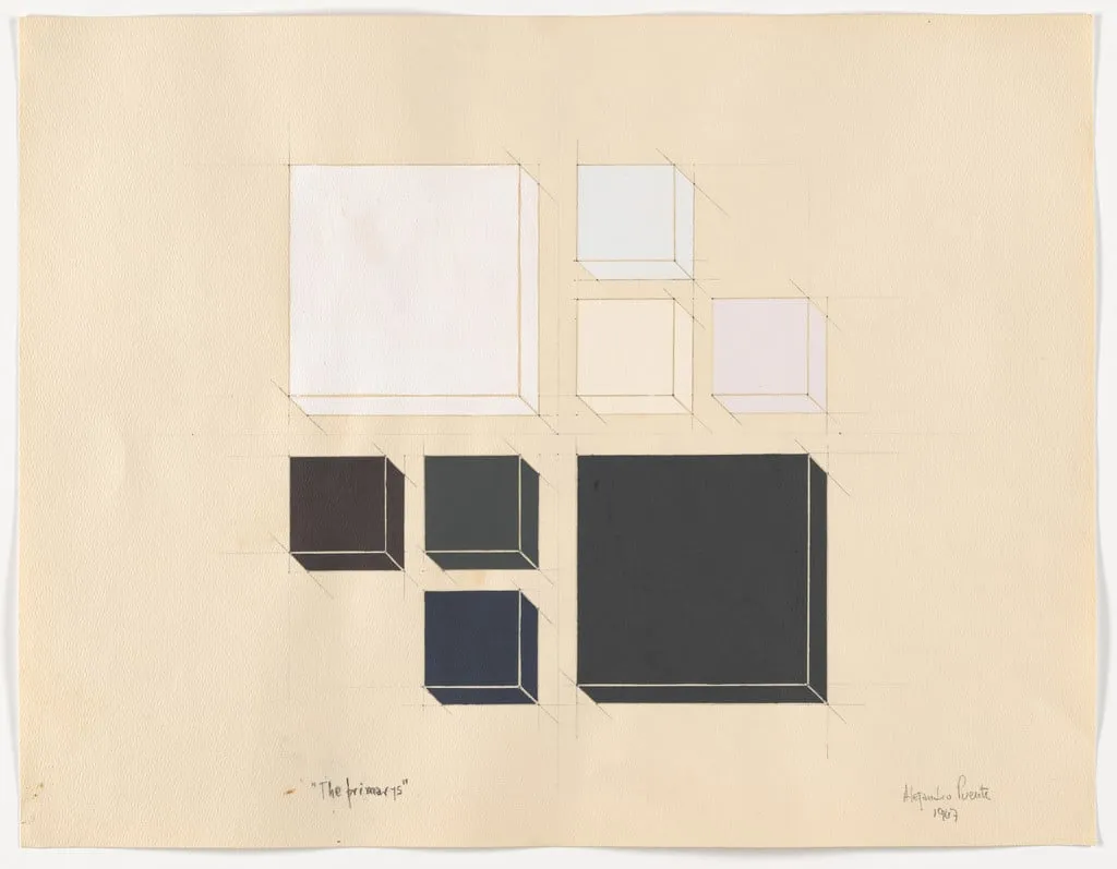 Untitled, by Alejandro Puente, gouache, 1967