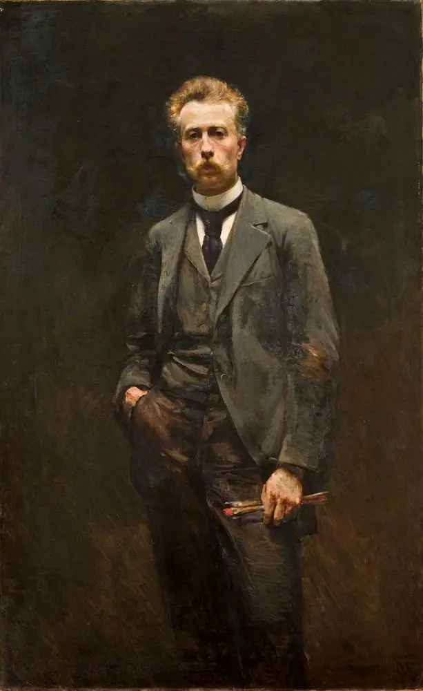 Selbstporträt, by Aleksander Augustynowicz