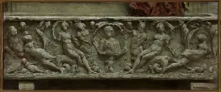 Fragment of sarcophagus from Palazzo Giustiniani in Rome, by Aleksander Gierymski
