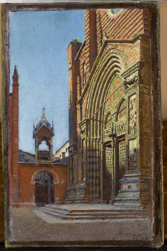 Portal of the church of St. Anastasia in Verona, by Aleksander Gierymski