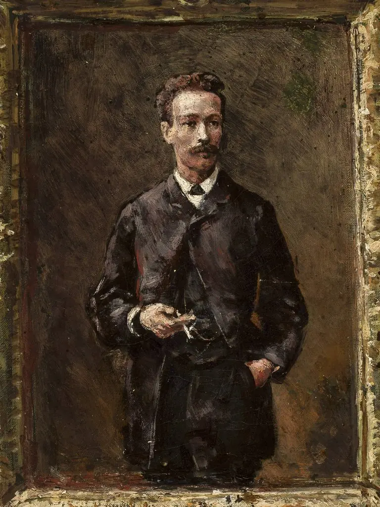 Portrait of Artur Gruszecki, sketch, by Aleksander Gierymski