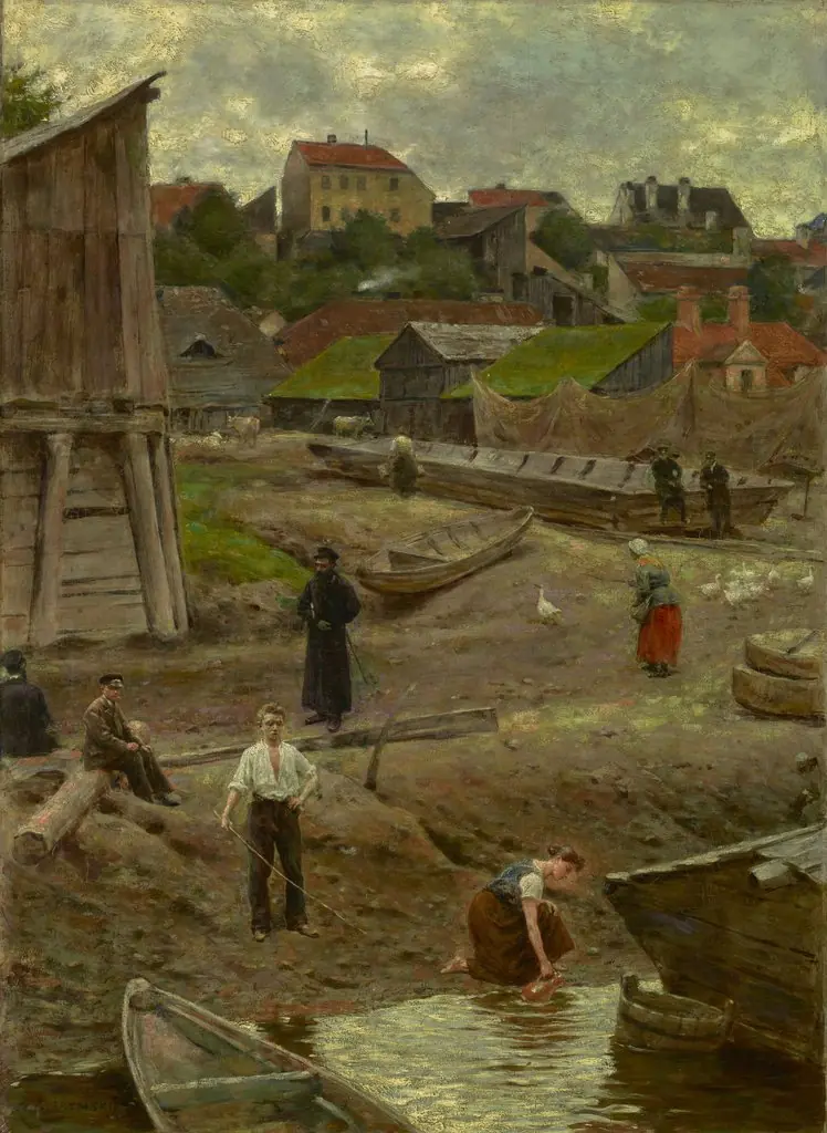 Powiśle (Bank of the Vistula in Warsaw), by Aleksander Gierymski