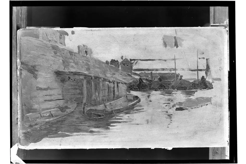 Sand workers, sketch, by Aleksander Gierymski