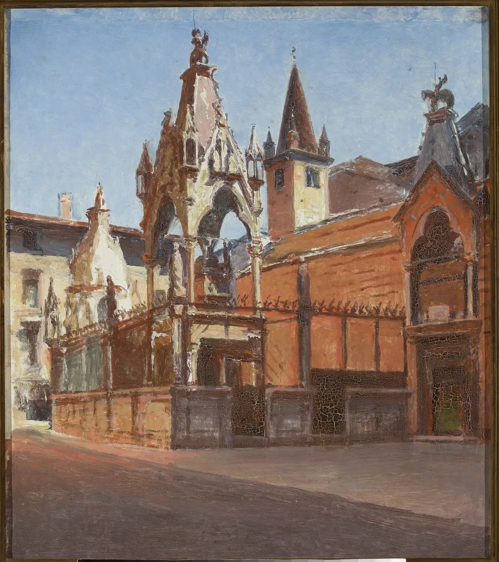 Scaliger Tombs in Verona, by Aleksander Gierymski, oil, 1900