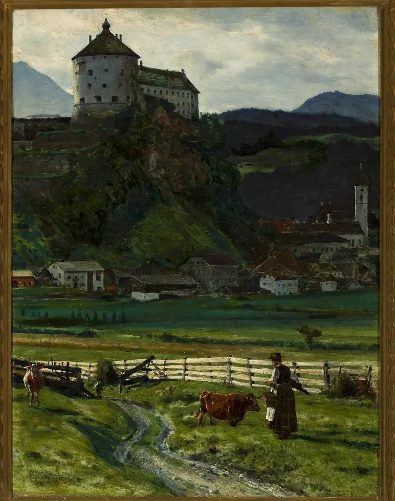 View of the Kufstein Fortress vicinity, by Aleksander Gierymski