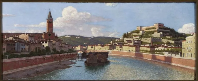 View of Verona, by Aleksander Gierymski, oil, 1900
