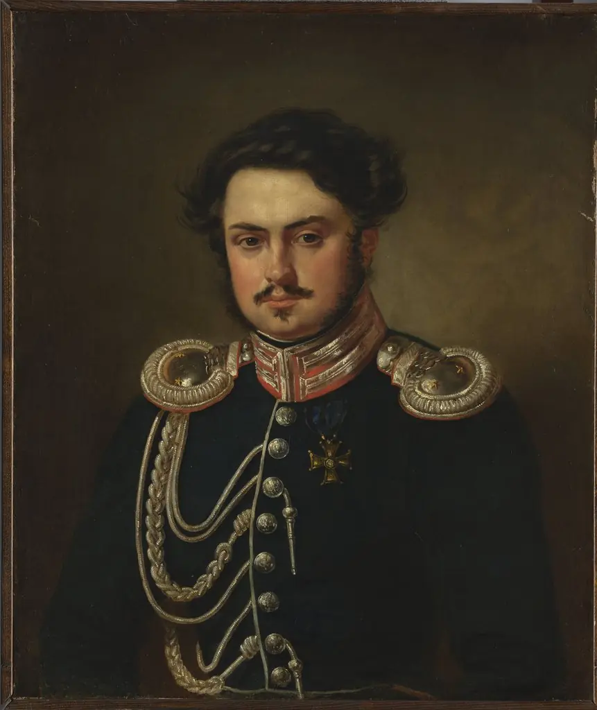 Portrait of Seweryn Madan, officer of the guard cavalry staff, by Aleksander Kokular