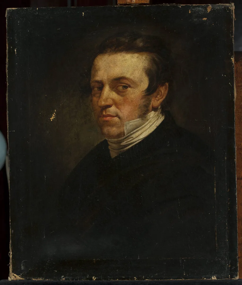 Self-portrait, by Aleksander Kokular, oil, 1825