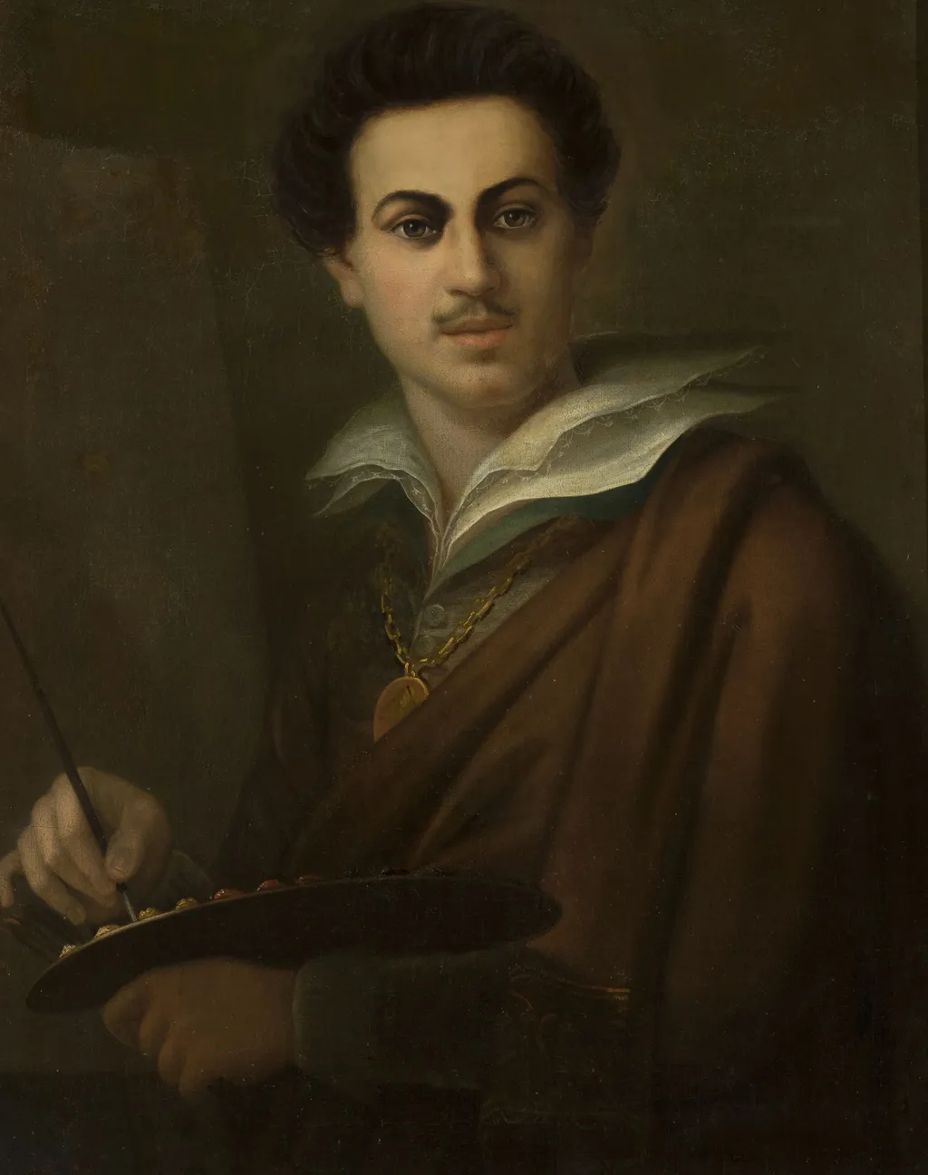 Self-portrait, by Aleksander Kokular, oil, 1825