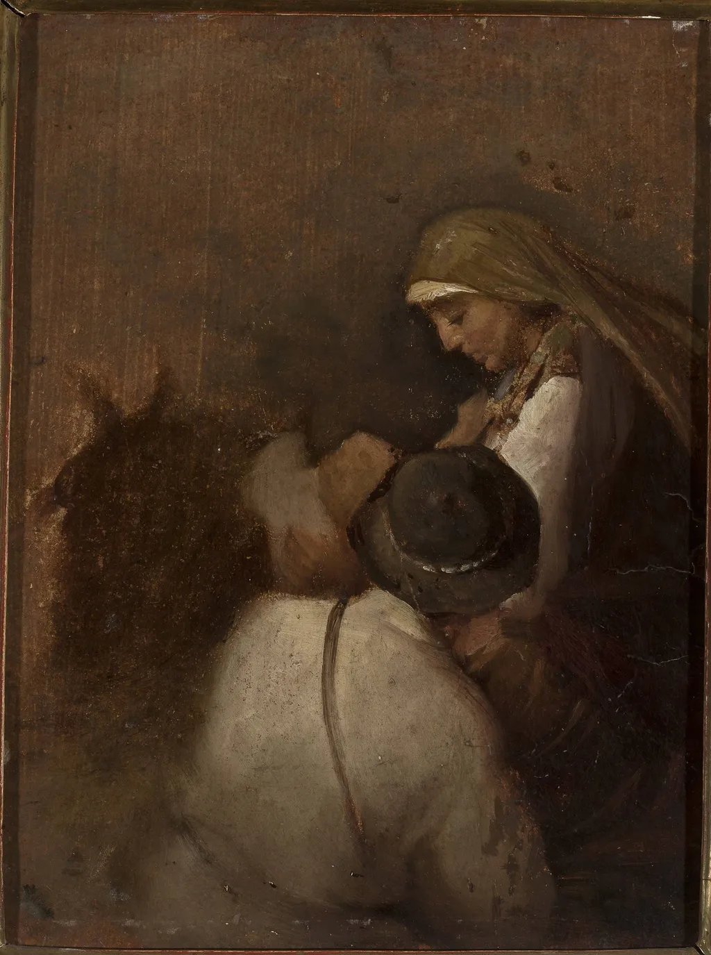 Holy Family flight to Egypt, by Aleksander Kotsis, oil, 1870