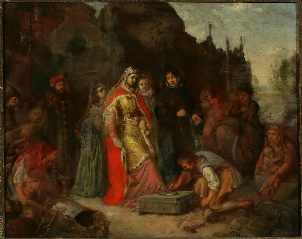 Little foot of Queen Jadwiga, by Aleksander Kotsis