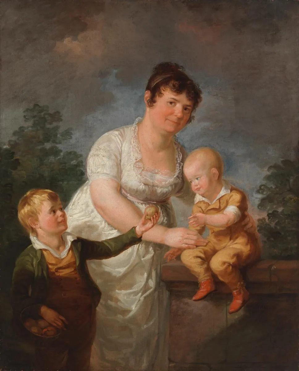 Taiteilijan äitipuoli Mariana Juliana Lauréus poikineen, by Aleksander Lauréus, unspecified