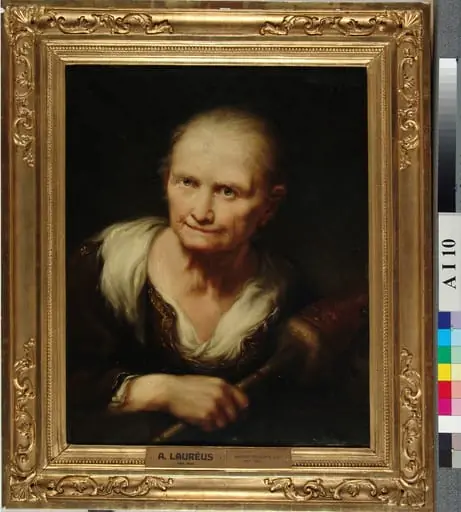 Vanha vaimo värttinöineen, kopio Giuseppe Nogarin mukaan, by Aleksander Lauréus