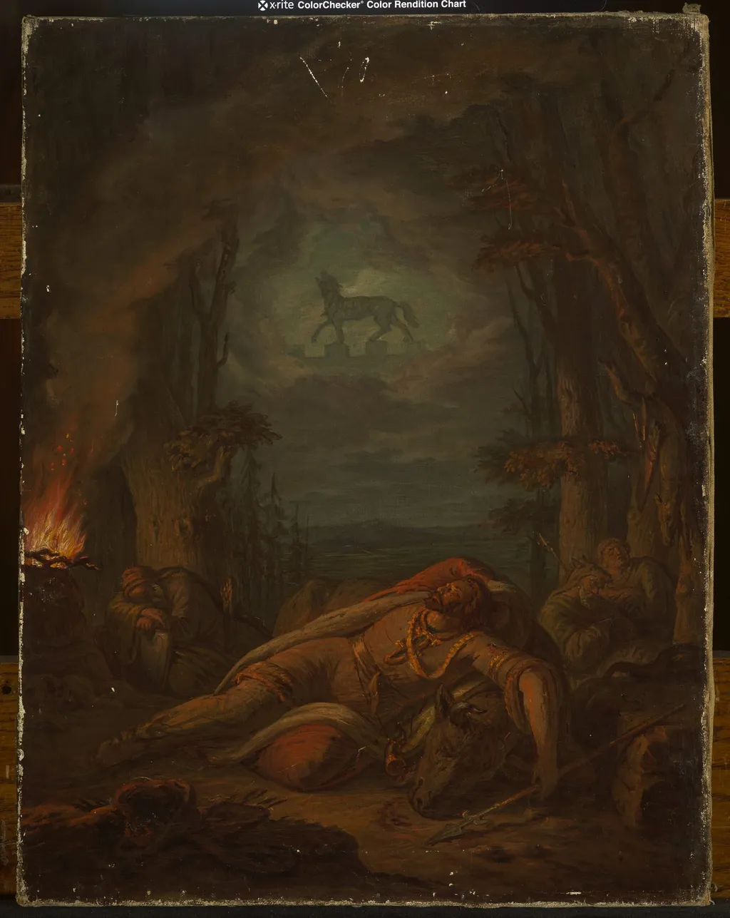 Dream of Gediminas about the Iron Wolf, by Aleksander Lesser, oil, 1859