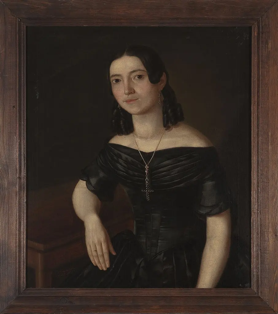 Portrait of a young woman, by Aleksander Stankiewicz