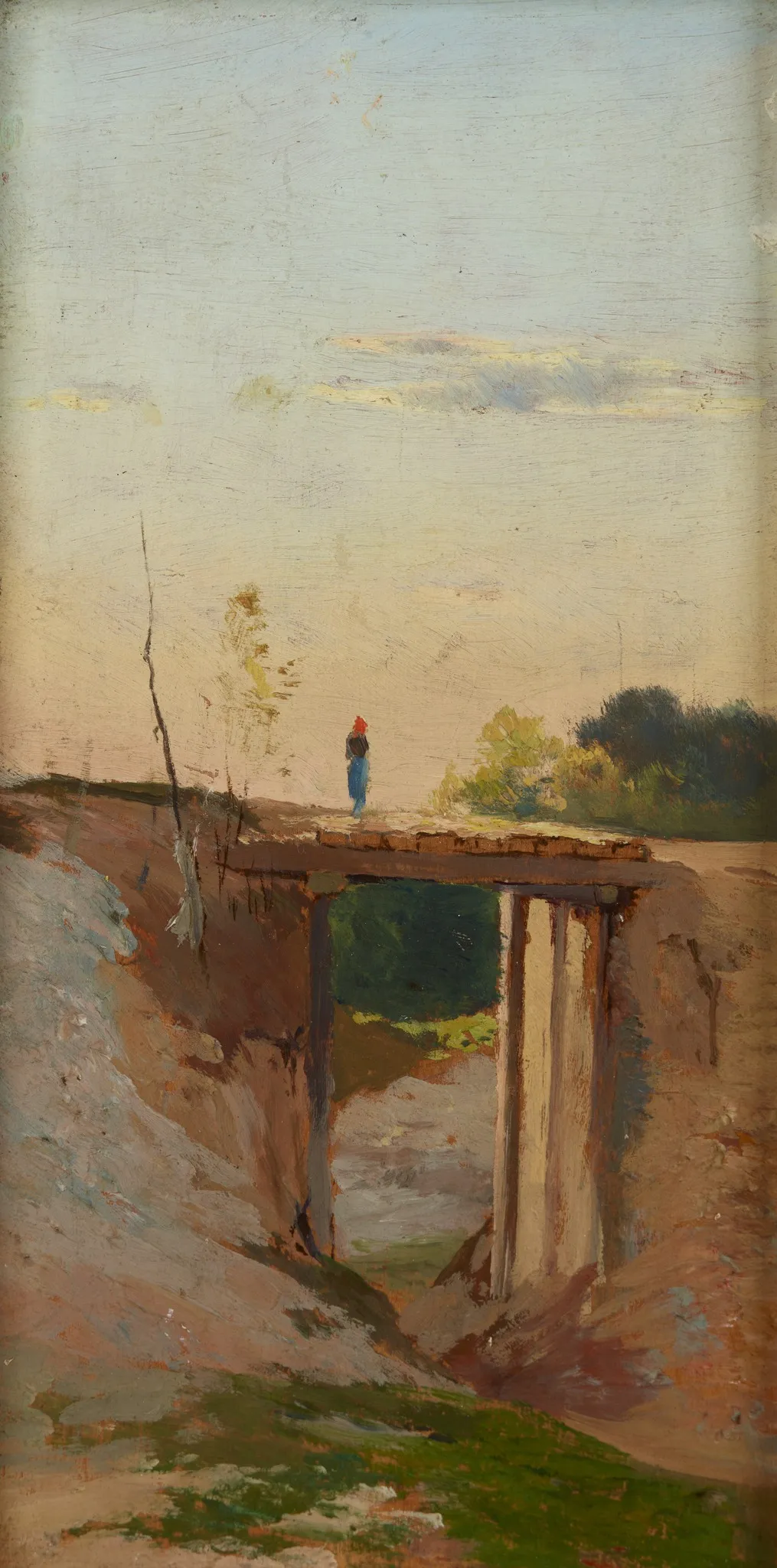 Small Bridge, by Aleksander Świeszewski, oil, 1877