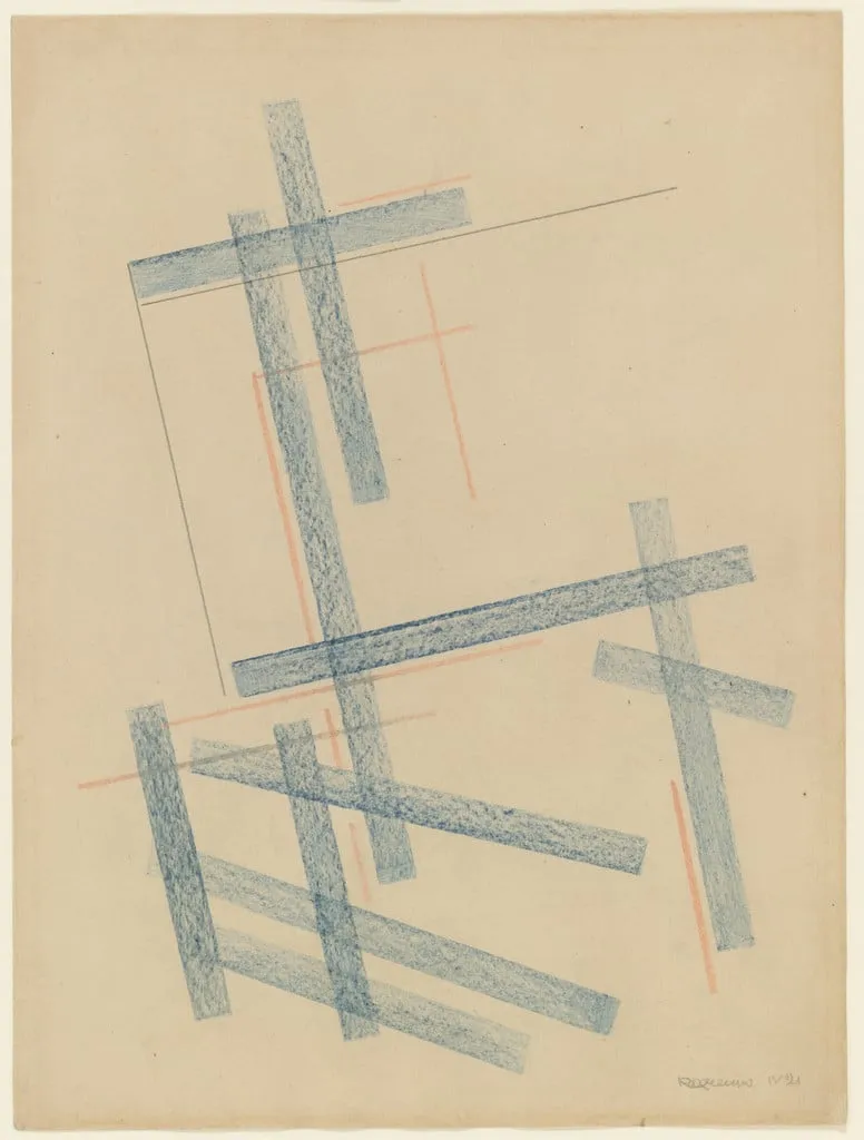 Untitled, by Aleksandr Rodchenko, crayon, 1921