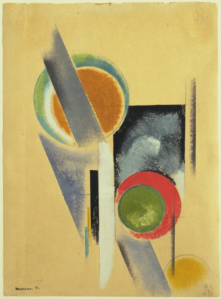 Untitled, by Aleksandr Rodchenko, gouache, 1919