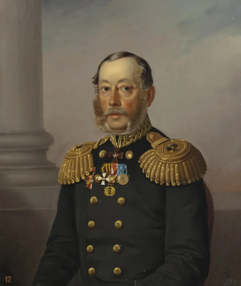 Portrait of S.S. Nakhimov, by Aleksey Vasilyev, oil, 1862