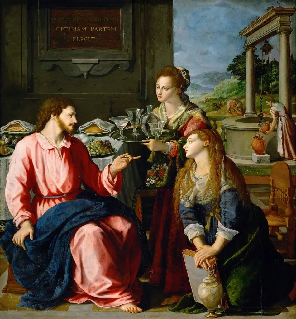 Christ at the house of Martha and Mary, by Alessandro Allori