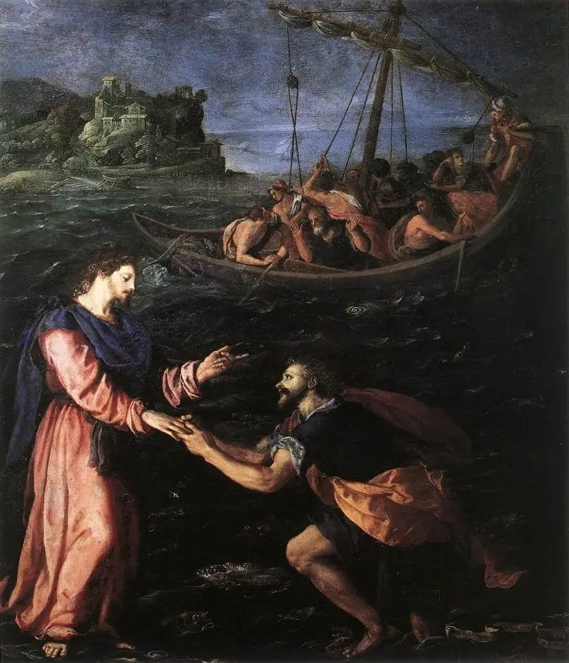 St Peter Walking on the Water, by Alessandro Allori