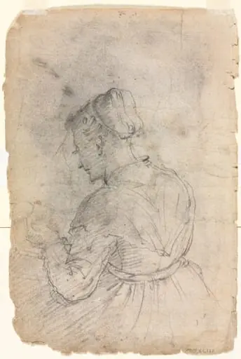 A Kitchen Maid (verso), by Alessandro Casolani