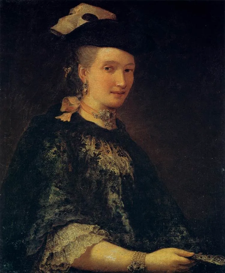 Portrait of a Lady, by Alessandro Longhi, oil, 1770