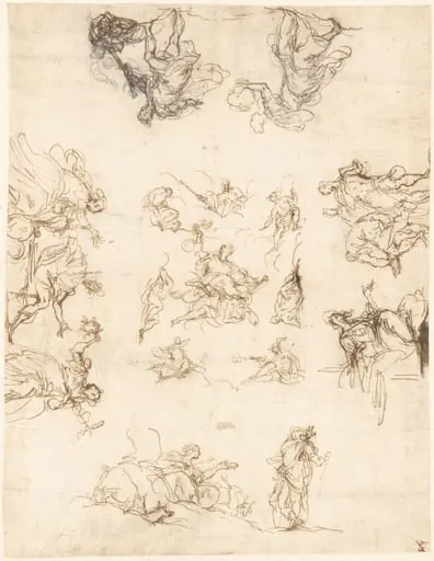 A Compartmented Ceiling with Allegories and Myths, by Alessandro Maganza