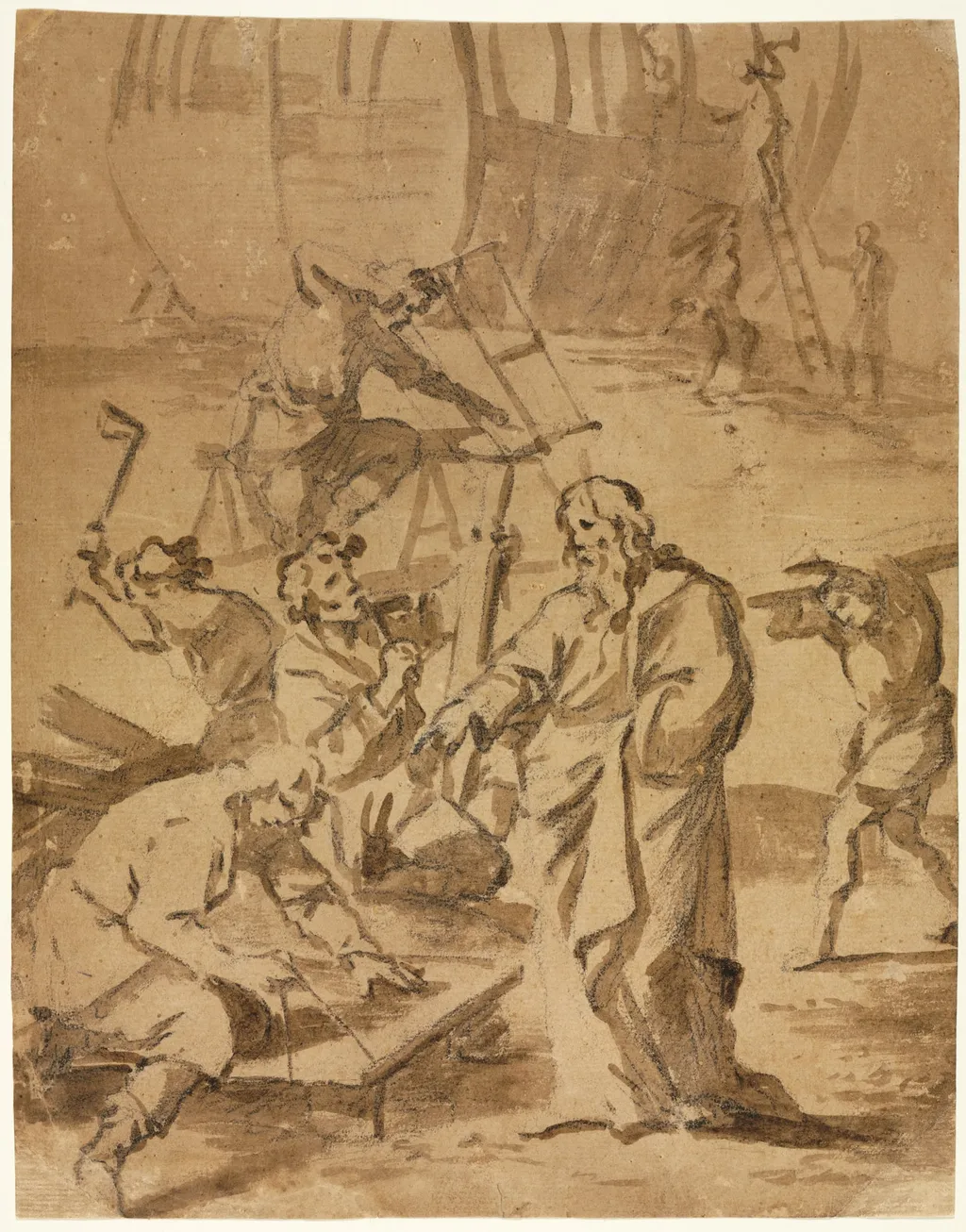 Building of the Ark, by Alessandro Magnasco, 1704
