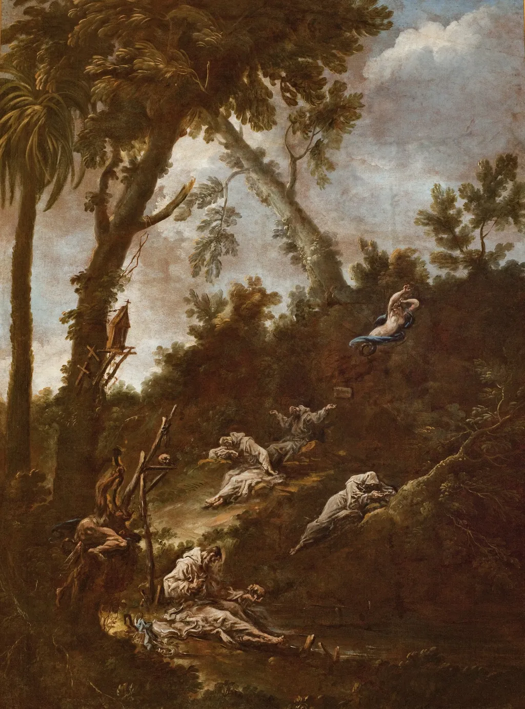 Hermits (Anachorets), by Alessandro Magnasco, oil, 1713