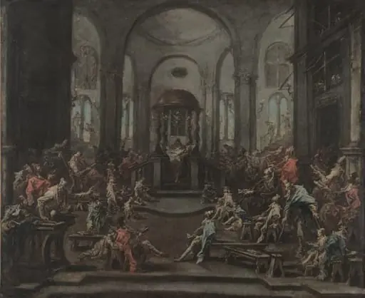 Interior of a Synagogue, by Alessandro Magnasco