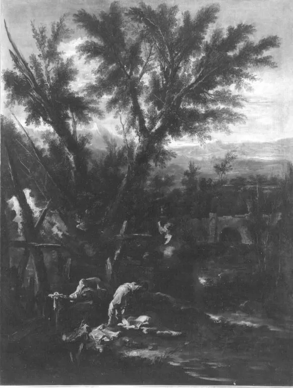 Landschaft mit Mönchen, by Alessandro Magnasco, unspecified, 1725