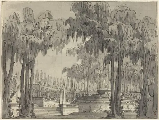 A Palatial Garden with Circular Terraces, by Alessandro Sanquirico