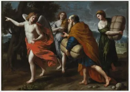 An Angel Leading Lot and his Daughters out of Sodom, by Alessandro Turchi