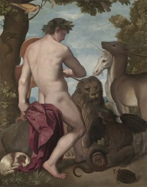 Orpheus Enchanting the Animals