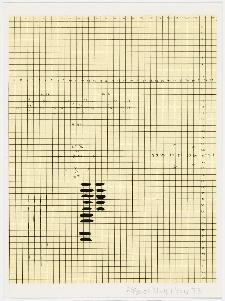 Untitled, by Alex Hay, ink, 1973