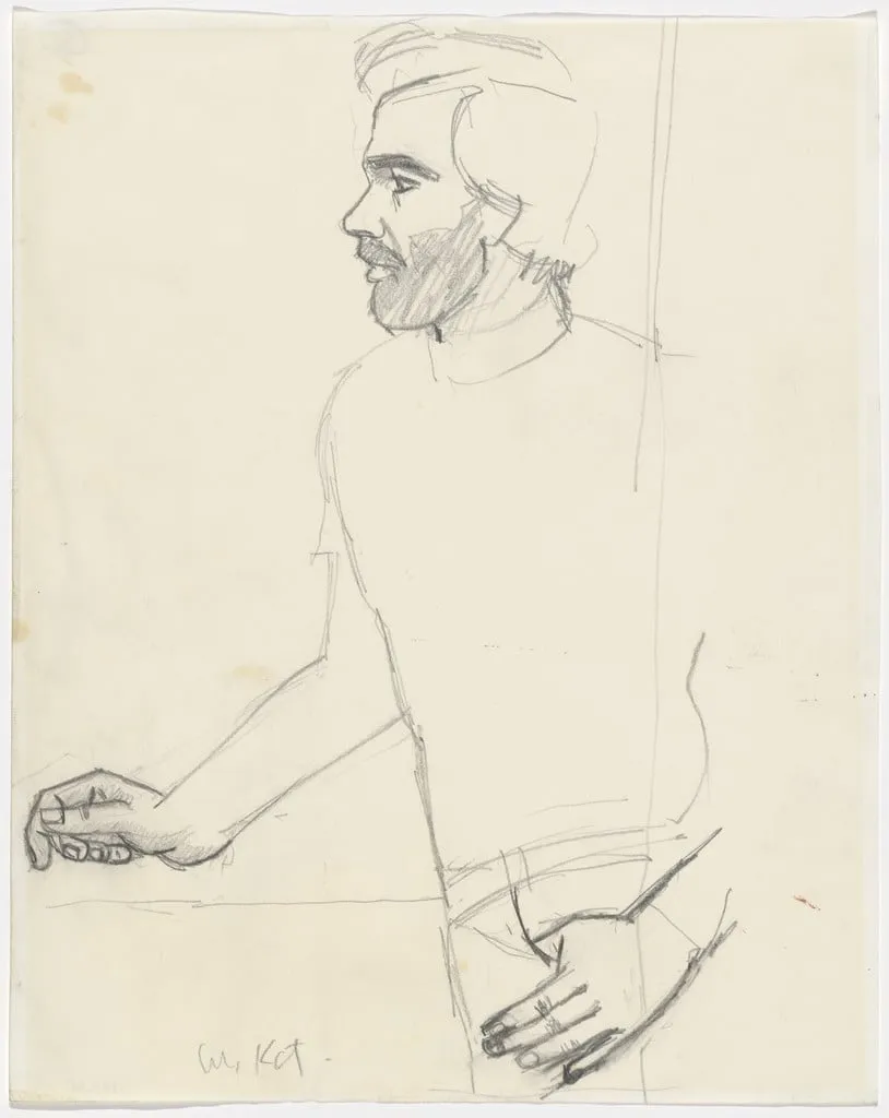 Untitled, by Alex Katz, graphite, 1977