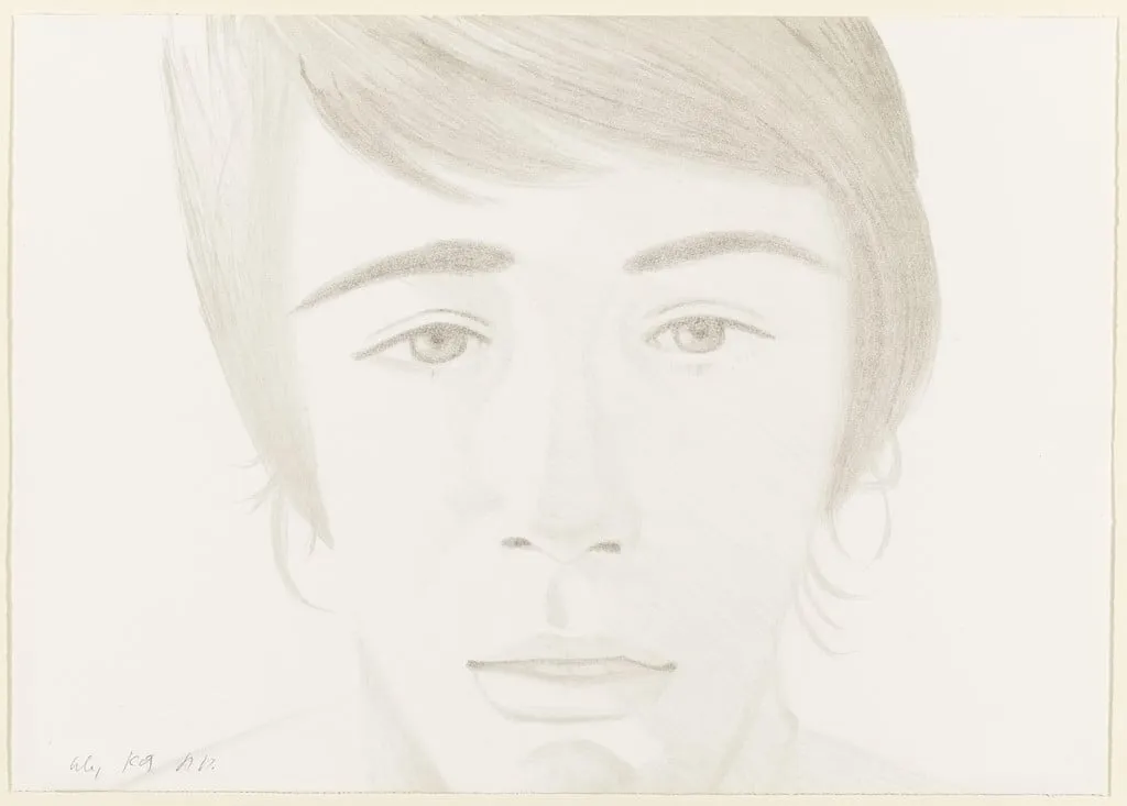 Untitled, by Alex Katz, ink, 1972