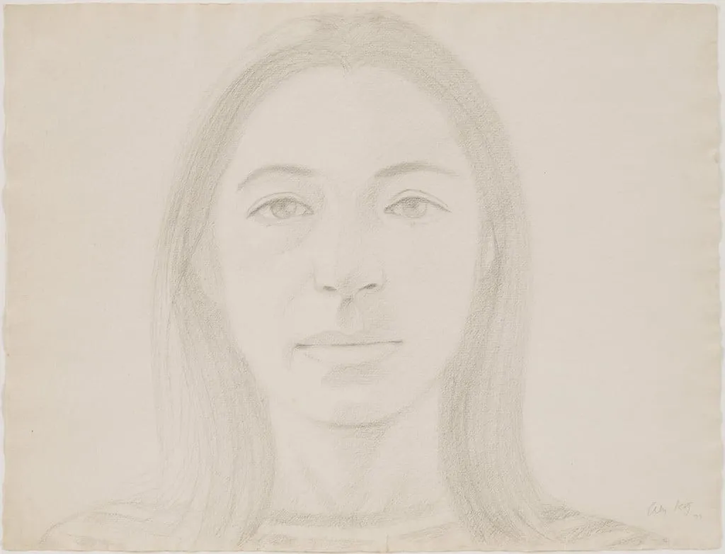 Untitled, by Alex Katz, graphite, 1973