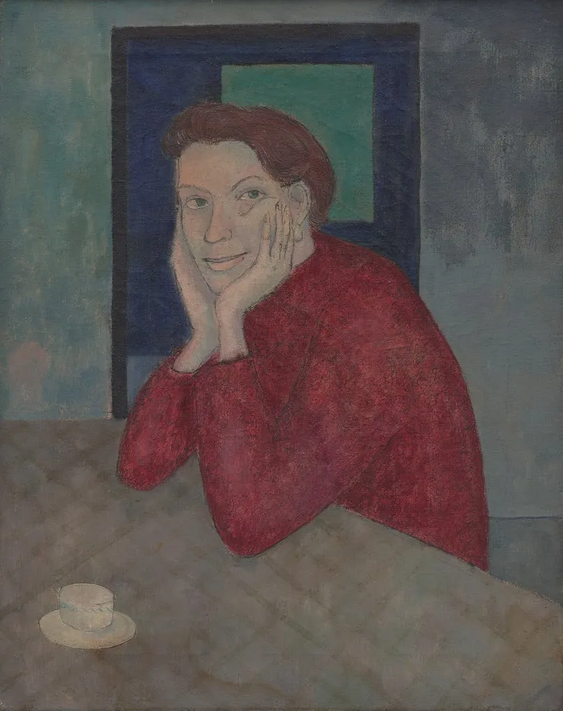 Untitled, by Alex Katz, oil, 1946